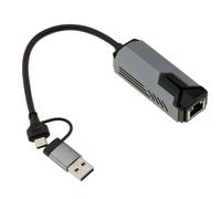KALEA-INFORMATIQUE Cordon USB 3, 3.1 ou 3.2 A ou C vers réseau RJ45 LAN 5G avec chipset Realtek RTL8157 Compatible 10 100 1000 1 2.5 5 Gigabit Ethernet