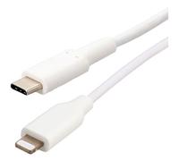 Cordon USB-C mâle - lightning mâle - 2 m - blanc