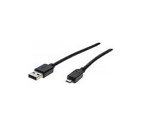 Cordon USB - DEXLAN - Micro USB A→Micro B - USB 2.0 Hi-Speed - 2,0 m - Noir