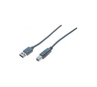 Cordon USB - GENERIQUE - Type A/B 0 6 m - USB 2.0 Hi-Speed - AWG 28/24 S/FTP - Connecteurs plaqué nickel