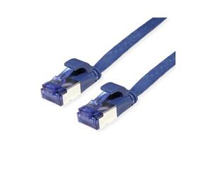 Cordon VALUE Cat.6A A) F/UTP confectionné, plat, bleu, 5 m
