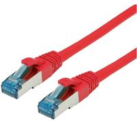 VALUE - Cordon de raccordement - RJ-45 (M) pour RJ-45 (M) - 5 m - SFTP, PiMF - CAT 6a - sans halogène, moulé, sans crochet, bloqué - rouge