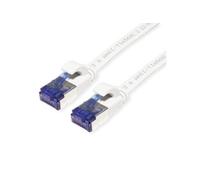 Cordon VALUE Cat.6A A) F/UTP confectionné, plat, blanc, 5 m