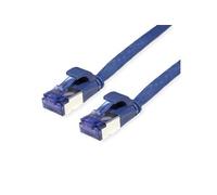 Cordon VALUE Cat.6A A) F/UTP confectionné, plat, bleu, 2 m