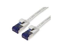 Cordon VALUE Cat.6A A) F/UTP confectionné, plat, gris, 2 m