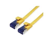 Cordon VALUE Cat.6A (Classe EA) F/UTP confectionné, plat, jaune, 1 m