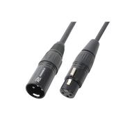 Cordon XLR mâle/femelle - PD Connex - 12m - Noir - 6mm diamètre - Transmission du signal