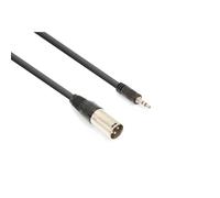 VONYX Câble Audio Cordon XLR Mâle - Jack 3,5 Stéréo - 0,5m - Idéal pour Relier vos Enceintes de Sonorisation