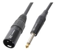 Cordon XLR mâle - PD Connex - Jack 6.35 mono - 1.5 m - Transmission sans interférence - Noir