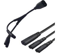 Cordons D'alimentation IEC320 C8 vers Double IEC320 C7, Câble D'alimentation Secteur 1 en 2 Sorties Y Mâle vers Double Femelle, Câble D'alimentation Secteur IEC320 C8 vers 2 C7 30 Cm (0,98 Pi)