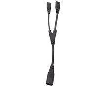 Cordons d'alimentation IEC320 C8 vers Double IEC320 C7 divisé en Y, Câble d'alimentation CA 1 Entrée 2 Sorties, 0,3 M/0,98 Pied,pour Lampes de Bureau, Haut-parleurs, Moniteurs LCD