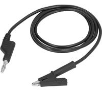 Cordons de mesure à pince crocodile Câble flexible pour tests électriques J.70035?1 4mmNoir