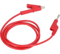 Cordons de mesure à pince crocodile Câble flexible pour tests électriques J.70035?1 4mmRouge