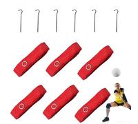 Cordons de volleyball pour jeux de terrain et de sable | Terrains de sable, plages, volleyball, système de câble de délimitation | Sports de volleyball visibles avec câble et pointes inoxydables pour