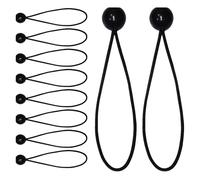 Cordons Élastiques avec Boule pour Fixation Bâche - Lot de 10 Sandows Résistants pour Tente, Barnum, Tarp, Canopée | Accessoires de Plein Air Robustes et Réutilisables, Installation Facile et Sécurisé