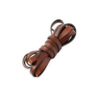 Cordons en cuir plat Cordon plat en cuir véritable de 2m, 3/4/5/6/8/10mm, bande de laçage, ficelle de tressage for bracelet à bricoler soi-même, collier, matériel de fabrication de bijoux artisanaux.