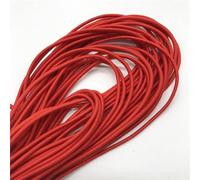 Cordons et fils pour perles, Cordon élastique rond en caoutchouc haute élasticité, 5 yards, 2 mm, for couture, bricolage, accessoires d'artisanat, 1 pièce(Red)