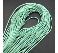 Cordons et fils pour perles, Cordon élastique rond en caoutchouc haute élasticité, 5 yards, 2 mm, for couture, bricolage, accessoires d'artisanat, 1 pièce(Cyan)