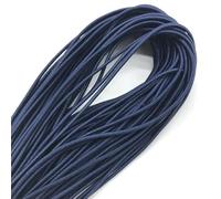 Cordons et fils pour perles, Cordon élastique rond en caoutchouc haute élasticité, 5 yards, 2 mm, for couture, bricolage, accessoires d'artisanat, 1 pièce(Keywords Navy Blue)