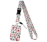 Cordons tour de cou avec porte-cartes et boucle détachable, cordon tour de cou avec porte-cartes pour badges, clés, téléphone portable(A30)