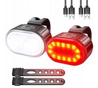 Cordons USB USB Lampes à vélo + lumière arrière 2