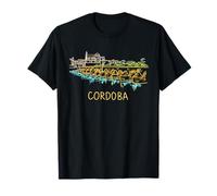 Cordoue Espagne dessiné à la main cadeau hommes femmes T-Shirt