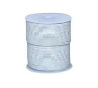Cords Essentials Cordon rond en cuir véritable pour la fabrication de bijoux, colliers, bracelets, tressage Kumihimo, emballage, artisanat et projets de loisirs (blanc, 1,5 mm)
