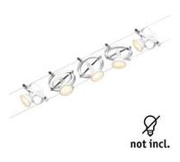 CorDuo Système sur câbles Cardan Kit de base GU5,3 max. 5x10W 230/12V Blanc dépoli#Chrome Blanc dépoli#Chrome G