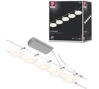 CorDuo Système sur câbles LED DiscLED Kit de base 5x200lm 5x4,5W 3000K 230/12V Chrome mat#Chrome