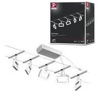 CorDuo Système sur câbles LED Frame Kit de base 5x280lm 5x4,8W 3000K 230/12V Chrome mat#Chrome