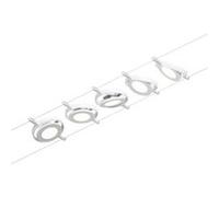 CorDuo Système sur câbles LED RoundMac Kit de base 5x200lm 5x4,5W 3000K 230/12V Blanc#Chrome Blanc#Chrome G