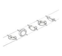 CorDuo Système sur câbles LED RoundMac Kit de base 5x200lm 5x4,5W 3000K 230/12V Chrome mat#Chrome Chrome mat#Chrome G