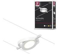 CorDuo Système sur câbles LED RoundMac Spot individuel 200lm 4,5W 3000K 12V Blanc dépoli#Chrome