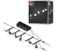 Paulmann Système complet d'éclairage sur câble Wire Systems 94450 – GU5.3 noir mat/chrome