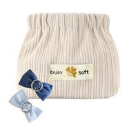 Corduroy Elastic Storage Bag - Travel Small Makeup Pouch | Corduroy Elastic Hair Tie Organizer, Corduŕoy Makeup Bag Small CorduŕoyOrganizer, Cosmetic for Handbag