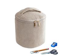Corduroy Makeup Bag, Travel Cosmetic Pouch with Large Capacity, Soft Fashion Toiletry Organizer for Women Girls, Pencil and Makeup Storage Bag, Multi-Purpose Cosmetic Holder for Home School Office