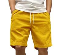 Corduroy Short court pour homme - En velours côtelé - Léger - Couleur unie - Avec poches - Bermuda - Short de loisirs - Cordon de serrage - Short de sport vintage