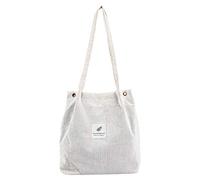 Corduroy Voyage Femmes Sac à Main Couleur Morte Mode Épaule Sac à Bandoulière Sacs à Bandoulière Dames Grand Avec Grandes Anses, Blanc., Taille unique