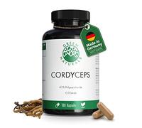 Cordyceps Sinensis - 400mg par dose journalière - IMPORTANT: Extrait 10:1 (=14000mg de Cordyceps par dose) +40% de polysaccharides bioactifs - Green Naturals®