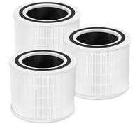 Core 200S Lot de 3 filtres de rechange pour purificateur d'air WiFi intelligent LEVOIT Core 200S, filtration HEPA 3 en 1, préfiltre à charbon actif haute efficacité, Core 200S-RF