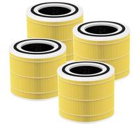 Core 200S True HEPA Lot de 4 filtres de rechange pour animaux de compagnie compatibles avec le purificateur d'air intelligent LEVOIT Core 200S Smart WiFi, ensemble de filtres HEPA H13 à 3 étapes, Core