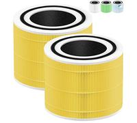 Core 300 Lot de 2 filtres de rechange compatibles avec purificateur d'air LEVOIT Core 300 300S 300-RAC P350, filtre HEPA H13, jaune, lot de 2
