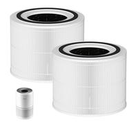 Core 300 Lot de 2 filtres de rechange pour purificateur d'air LEVOIT Core 300 et Core 300S, filtre à charbon actif 3 en 1 H13 True HEPA, par rapport à la pièce # Core 300-RF (blanc)