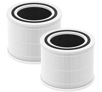 Core 300 Lot de 2 filtres de rechange pour purificateur d'air LEVOIT Core 300 et Core 300S VortexAir, Core 300-RF, 3 en 1 H13 True HEPA, système de filtration au charbon actif, blanc