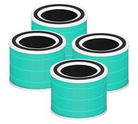 Core 300 True HEPA To-xin Lot de 4 filtres de rechange pour LEVOIT Core 300 et Core 300S, 3 en 1 H13 Grade True HEPA de remplacement, par rapport à la pièce # Core 300-RF-TX (vert)