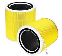 Core 400S H13 Lot de 2 filtres HEPA de rechange pour LEVOIT Core 400S Core 400S-RF-PA LRF-C401-YUS Filtre de rechange (jaune), véritable HEPA 3 en 1 et filtre à charbon actif