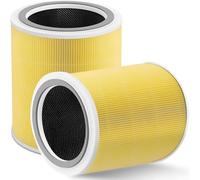 Core 400s Lot de 2 filtres de rechange compatibles avec Levoit Core 400s Smart Wifi Air Puri-Fier, Core400s-Rf, H13 Hepa et charbon actif, LRF-C401S-WUS, lot de 2 (jaune)
