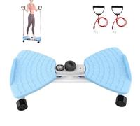 Core Abs Twister Board,Waist Twister Machine with Resistance Bands,Noiseless Balance Board Home Gym Exercise Equipment,Track Time,Reps,Calories with Digital Display (Blue)