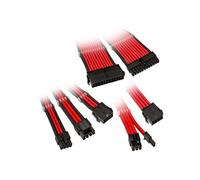 Kolink COREADEPT-EK-RED : Kit de 6 câbles d'alimentation internes, 0.35m, connecteurs Mâle/Femelle, 1x 20+4pin, 1x 8pin, 1x 4+4pin, 3x 6+2pin, AWG16, PET rouge.