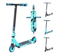 CORE CB1 Mini trottinette de cascades pour débutants à partir de 6 ans - Trottinette pour enfants de 110 mm - Trottinette professionnelle pour adolescents et enfants - Bleu sarcelle/noir